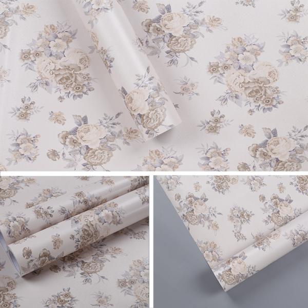 Modern Apartment Wallpaper Vintage Wood Grain Design with Self Adhesive Backing