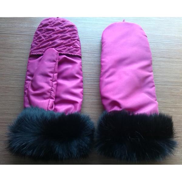 Buy Lady  dress gloves, fabric gloves, fashion style, rabbit fur gloves at wholesale prices