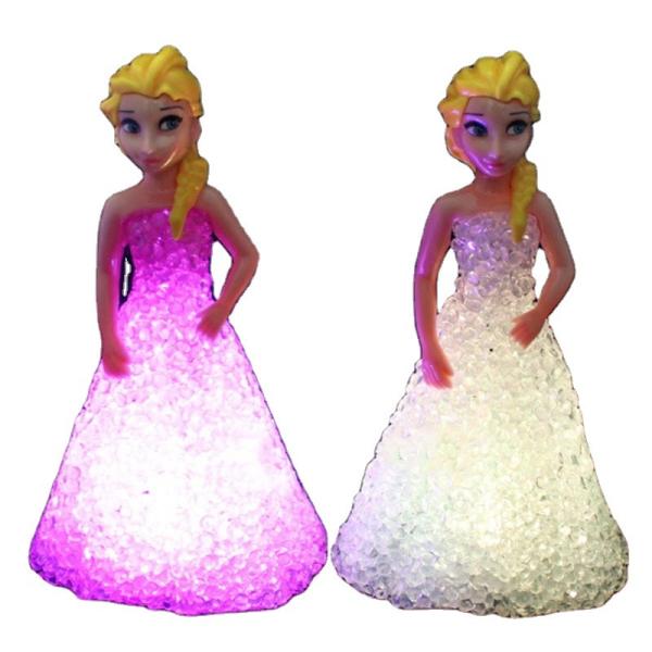 Buy Mini Custom Elsa Anna Sofia LED Colorful Lights Gradient Crystal Night Lamp Princess at wholesale prices