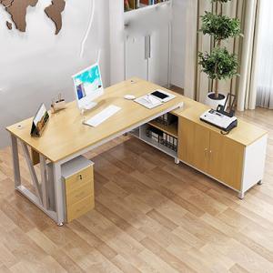 Modern Simple Style MDF Material L Shape Boss CEO Office Desk Executive Desk