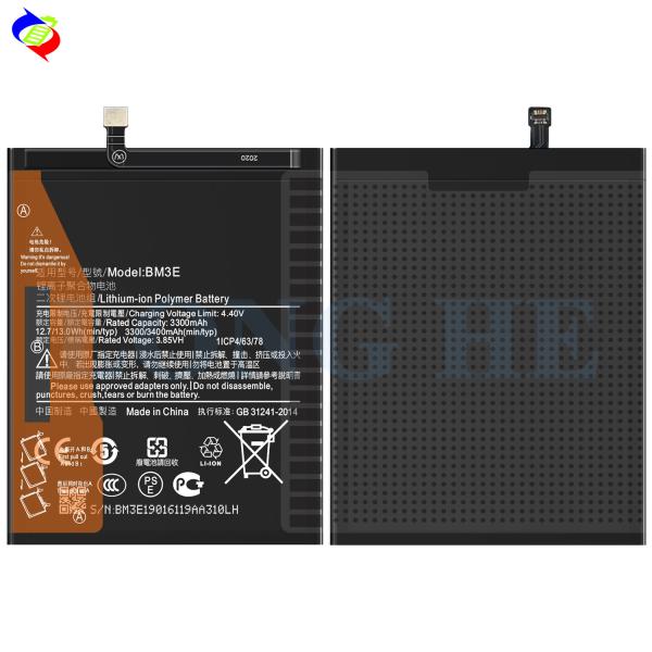 Stock BM3E 3.85V 3400mAh Mobile Smart Phone Battery for Xiaomi 8 Replacement Black