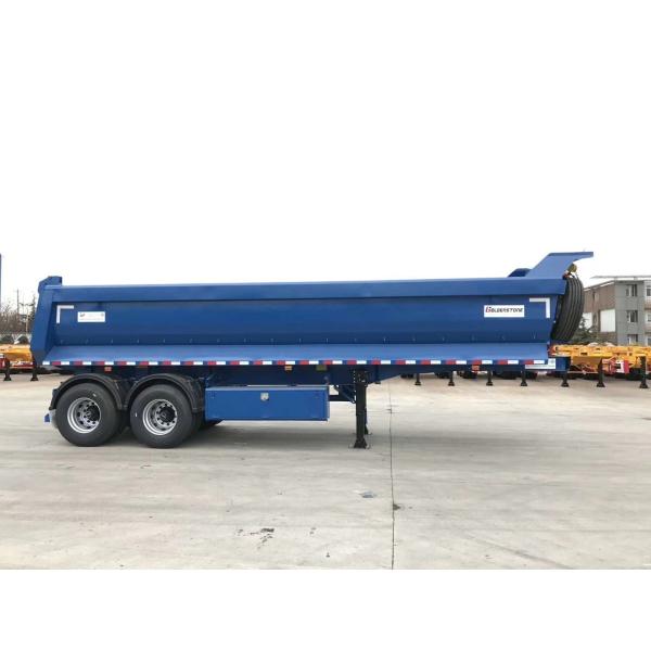 Buy 3 Axles Heavy Mechanical Suspension Trailer Rear Dumping Truck Trailers with 9t Grade at wholesale prices