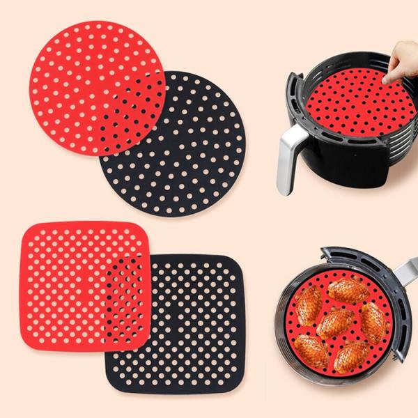 Oil Proof Silicone Kitchen Tool Air Fryer Liners Non Stick Foldable Customized