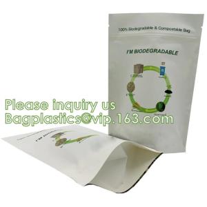 Bagease Bagplastics Brown Kraft Compostable k Food Standup White Resealable Big