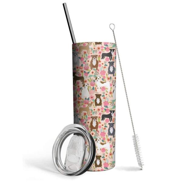 20oz Stainless Steel Double Wall Vacuum Insulated Tumblers With Lid And Straw For Hot Cold Drinks White