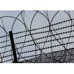 Straight Razor Galvanized Barbed Wire Mesh Frightening And Stopping Fencing 3 Or