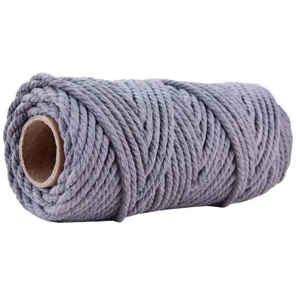 50m Dusty Pink Macrame Cord 5mm ISO9001 Pink Cotton Rope 3 Strands