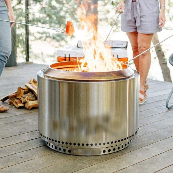 15Inch Wood Burning Outdoor Bonfire Smoke Free Fire Pits Portable