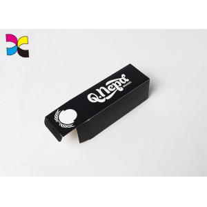 Simple Custom Packaging Boxes Black Color Foldable Matte Paper Lamination
