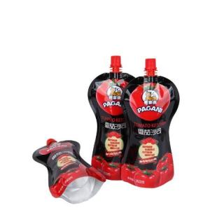stand up resealable plastic spout pouch bag for liquid/juice with large cap
