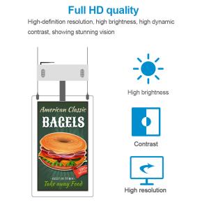 3000:1 Touch Infrared Screen Hanging Digital Signage Double Sided