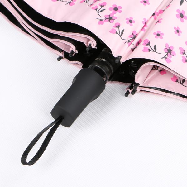 3 fold pink princess uv sun hand umbrella with ful color printing