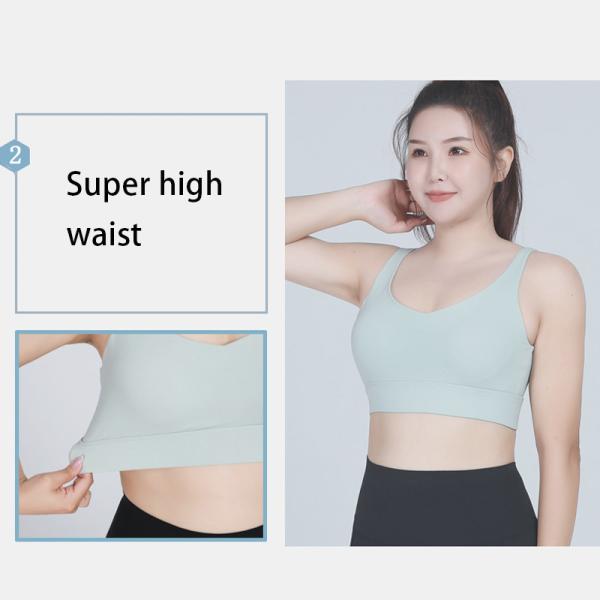 U Shaped 4XL Plus Size Sports Bra Full Cup One Piece Breathable Moisture Wicking