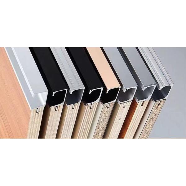 Buy Custom G Shaped Aluminium Kitchen Cabinet Handles Hardware Zinc Plating at wholesale prices