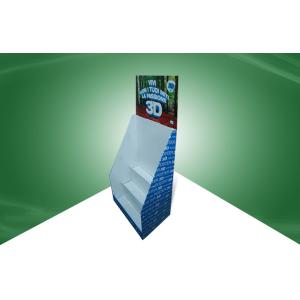 Three - tier Cardboard Dump Bin Display Eco-friendly for 3D Poster