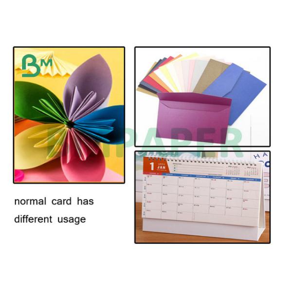 Uncoated Pink Blue Green 180Gsm Normal Card Sheet For Advertising Printing 63.5 x 91.4cm 