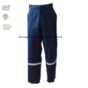 Cotton Camouflage Printed Fire Resistant Pants With Reflective Tape 300gsm