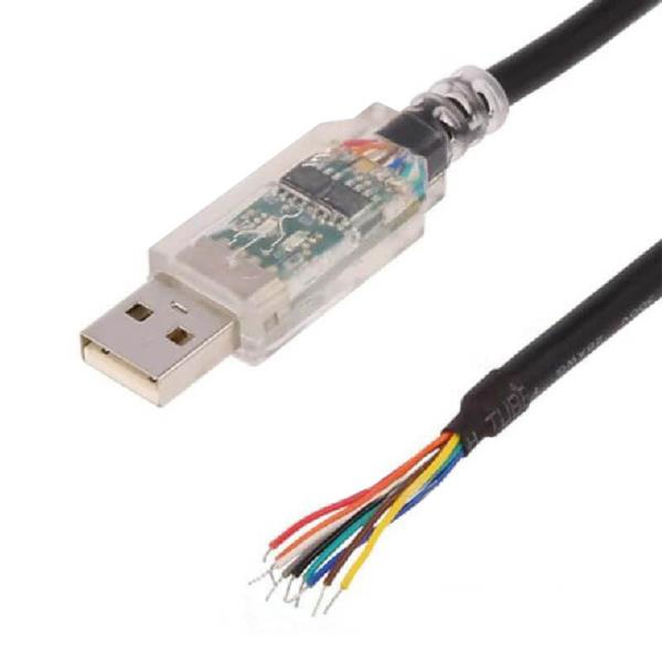 Buy Industrial Custom Wire Harness RS-422 Serial Protocol Cable USB-RS422-WE-1800-BT To Half-Stripped Wire at wholesale prices