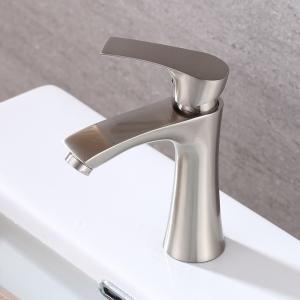 Brass Cartridge Bathroom Cold Only Faucets In SN Chrome