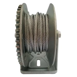 Marine Power Coating Manual Hand Winch With Cable 1600LB / 727kg Capacity