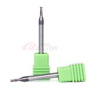 Variable Helix 1/16" 2mm 2 Flute End Mill For Steel 304 Stainless Steel Cutting