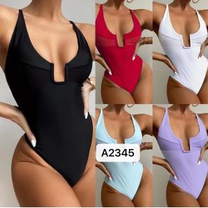 Black Women'S One Piece Swimsuit Sexy One Piece Suit Women'S Summer Miss Europe