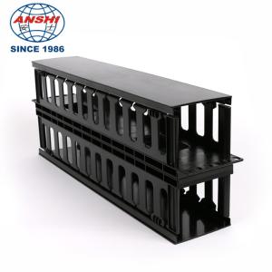 China 1U 19 Inch Plastic Double Sided Cable Manager ABS Material on sale