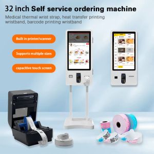 Hospital Medical Center Wristband Printer Touch Screen Payment Kiosk in 22inch