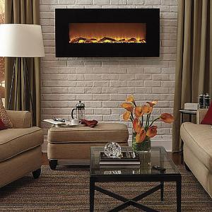 60inch Wall Fireplace Heater Painted Glass Easy Remote Control Electric