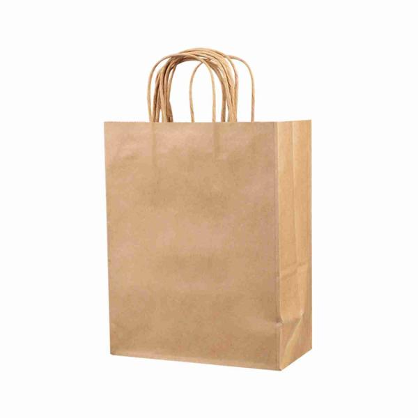 Buy Biodegradable Takeaway Grocery Paper Craft Bags With Handles at wholesale prices