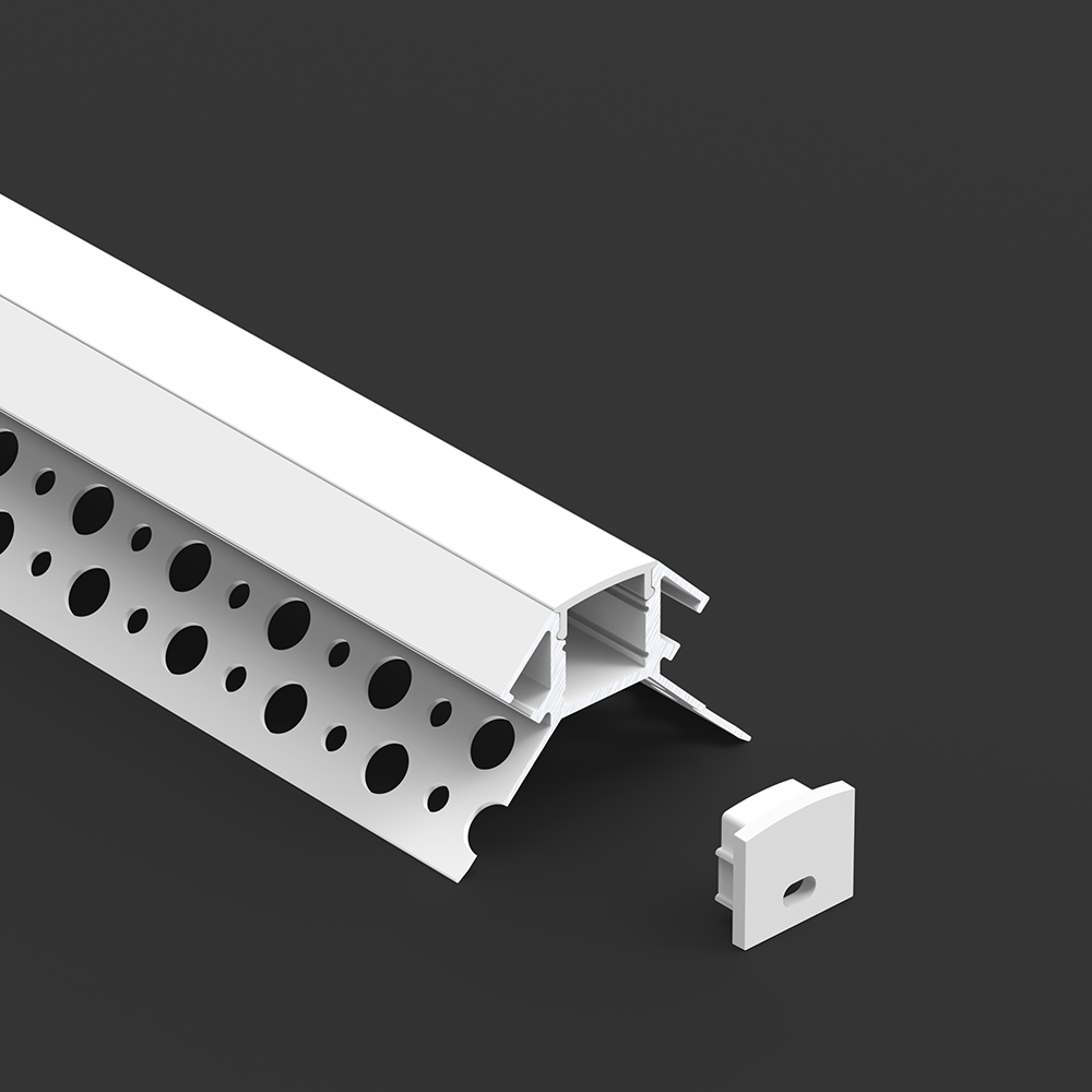 6061-T6 Aluminum Alloy LED Plasterboard Profile with Integrated Diffuser and