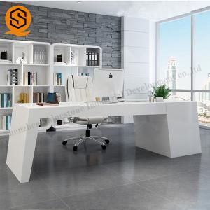Sturdy Structure Solid Surface Office Furniture 3 Drawer Office Desk