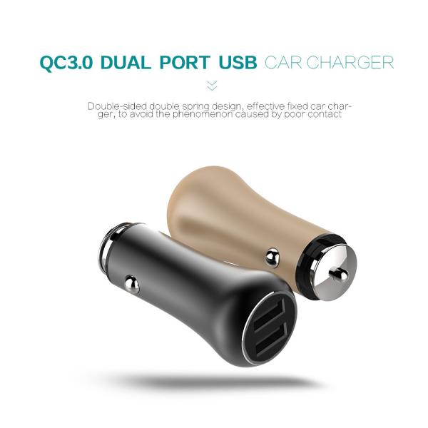 6A Dual USB CAR CHARGER QC3.0 Universal Compatible HOCO 36W Dual USB Car Fast Charger QC3.0 Quick Charge 3.0 USB