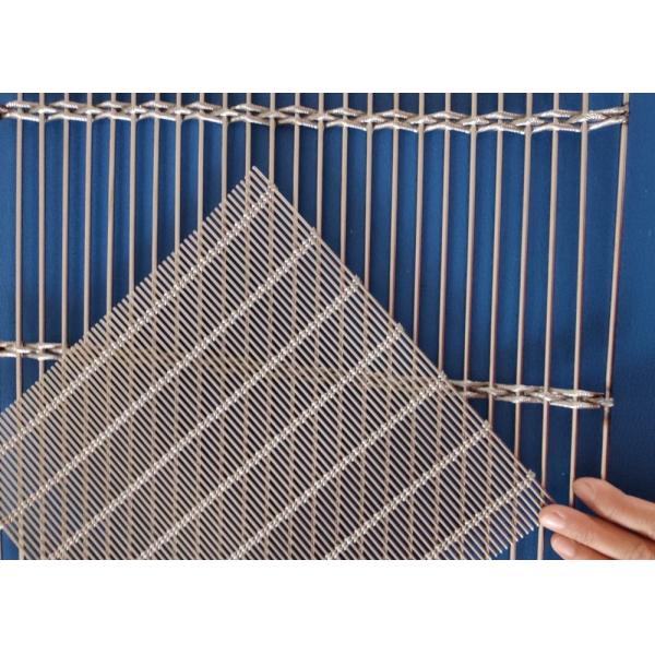 Buy Flexible Anodized Metal Mesh Stair Railing 5.3kg/Sqm Architectural Cable Mesh at wholesale prices