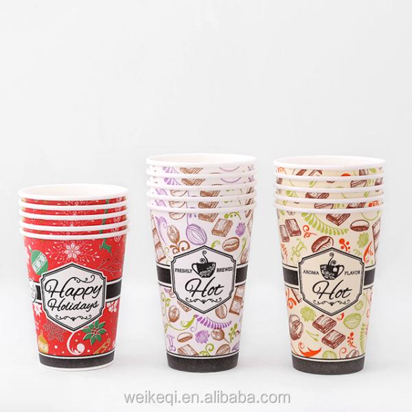 Disposable Single Paper Cup 600ml 20oz Double PE Coating For Hot Drinks