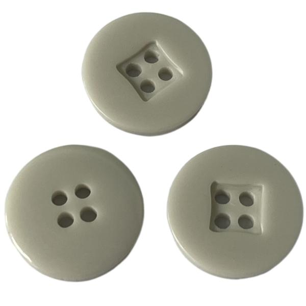 Buy Shirt Plastic Resin Buttons Square Center 28L Light Grey For Sewing at wholesale prices
