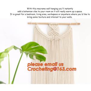 MACRAME FOLDABLE SCREEN, MACRAME WALL HANGING, MACRAME WALL HANGING, MACRAME