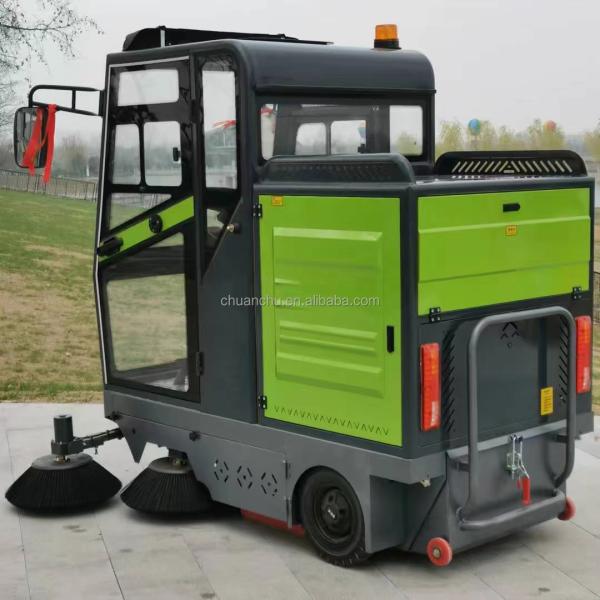 Dust Cleaning Ride On Floor Sweeper Machine Driving Type and Pure Electric Energy Type