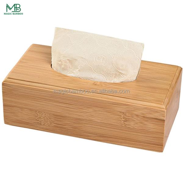 Custom Design Accepted Home Fresh Design Sustainable Bamboo Tissue Box Holder Cover