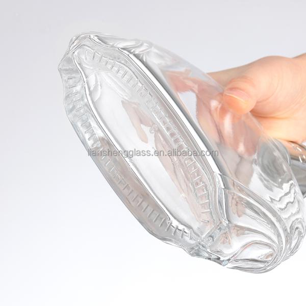 Wine tequila liquor whisky bottle Glass Bottle 500ml 750ml With Glass Lid Hot stamping