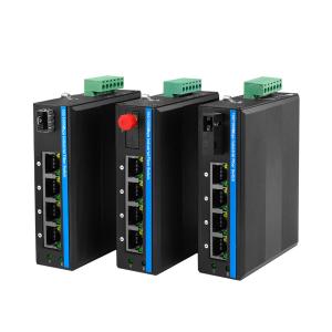 Quality 4 Port Industrial PoE Switch Gigabit Unmanaged Network 120W Budget Din Rail Active PoE for sale
