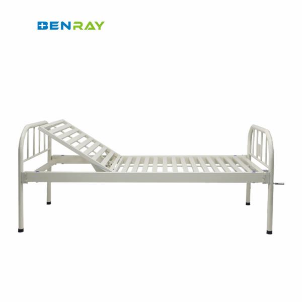 Buy Metal Manual Medical Flat Hospital Bed 1 Function Manual at wholesale prices
