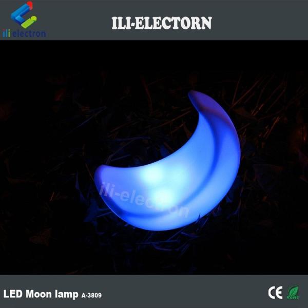 illuminated moon shaped led table lamp