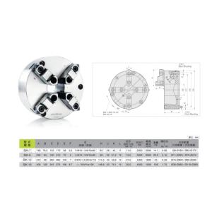 AutoStrong Lathe Chuck Mihanna Cast Iron 4 Jaw Strong Scroll Chuck Plain Back 2