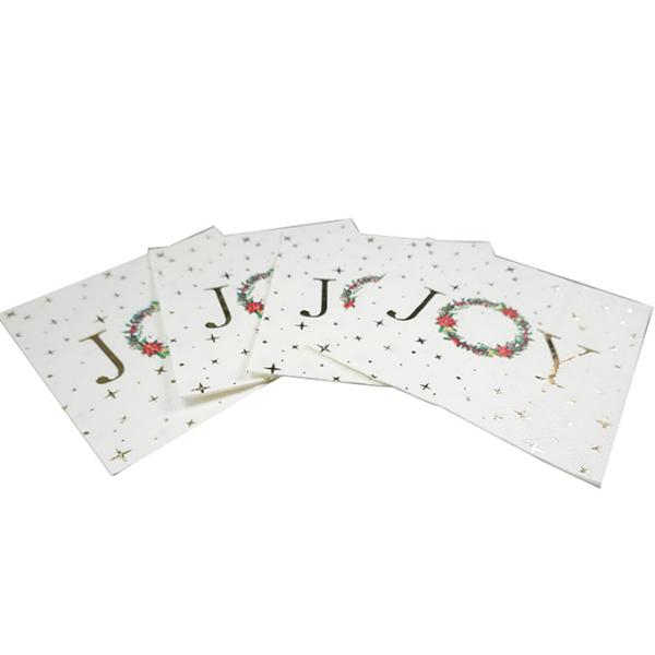 Buy Odorless Durable Christmas Cocktail Napkins , Disposable Patterned Paper Serviettes at wholesale prices