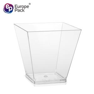 Custom square snack dessert wine yogurt drinking recycle plastic cups