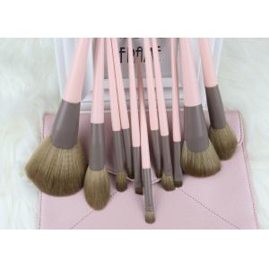 Vegan Synthetic Bristle Pink 11pcs Premium Makeup Brushes With Bag