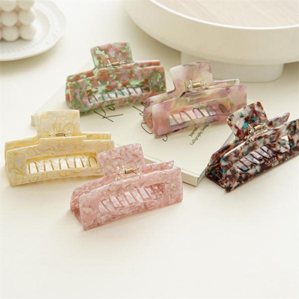 Acetic acid large hair grab clip accessories catch ponytail clip simple temperament headwear manufacturers wholesale