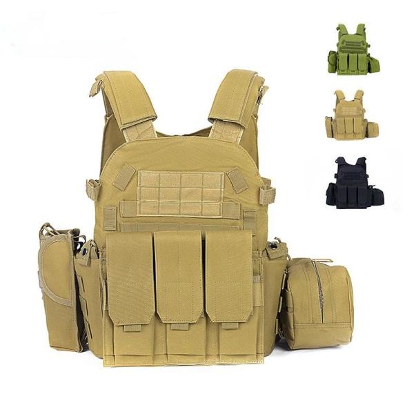 Buy Customizable Quick Release Nylon Military Tactical Vest Khaki Bulletproof Waterproof at wholesale prices
