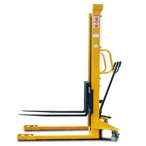 1T 1.6M manual forklift hand pallet truck stacker with Top quality C-type steel